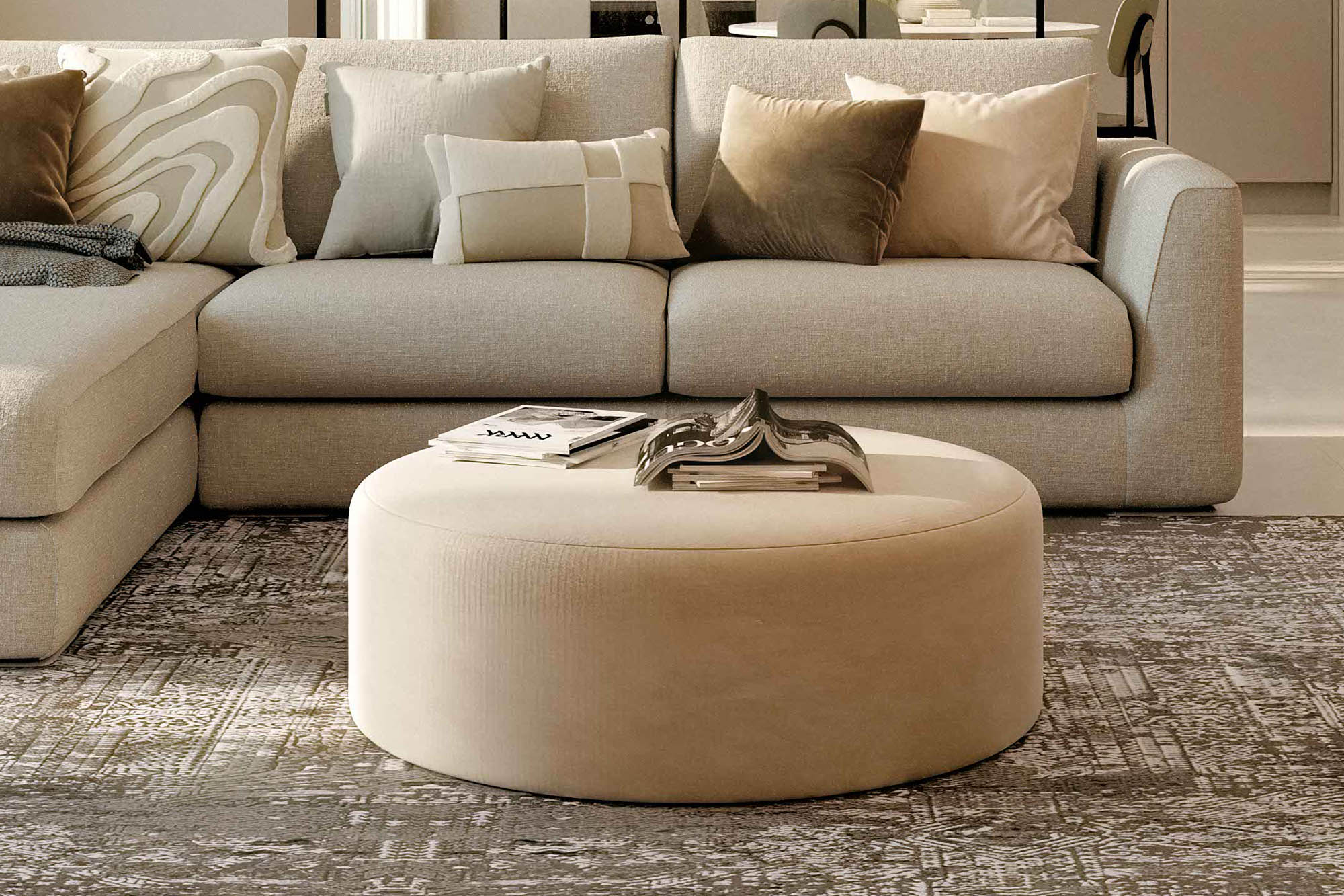 Pouf in tessuto Beryl - La Casa Moderna