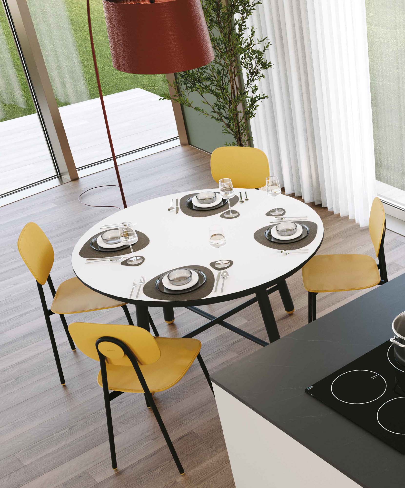 Tavolo rotondo fisso piano Cleaf pocot - La Casa Moderna