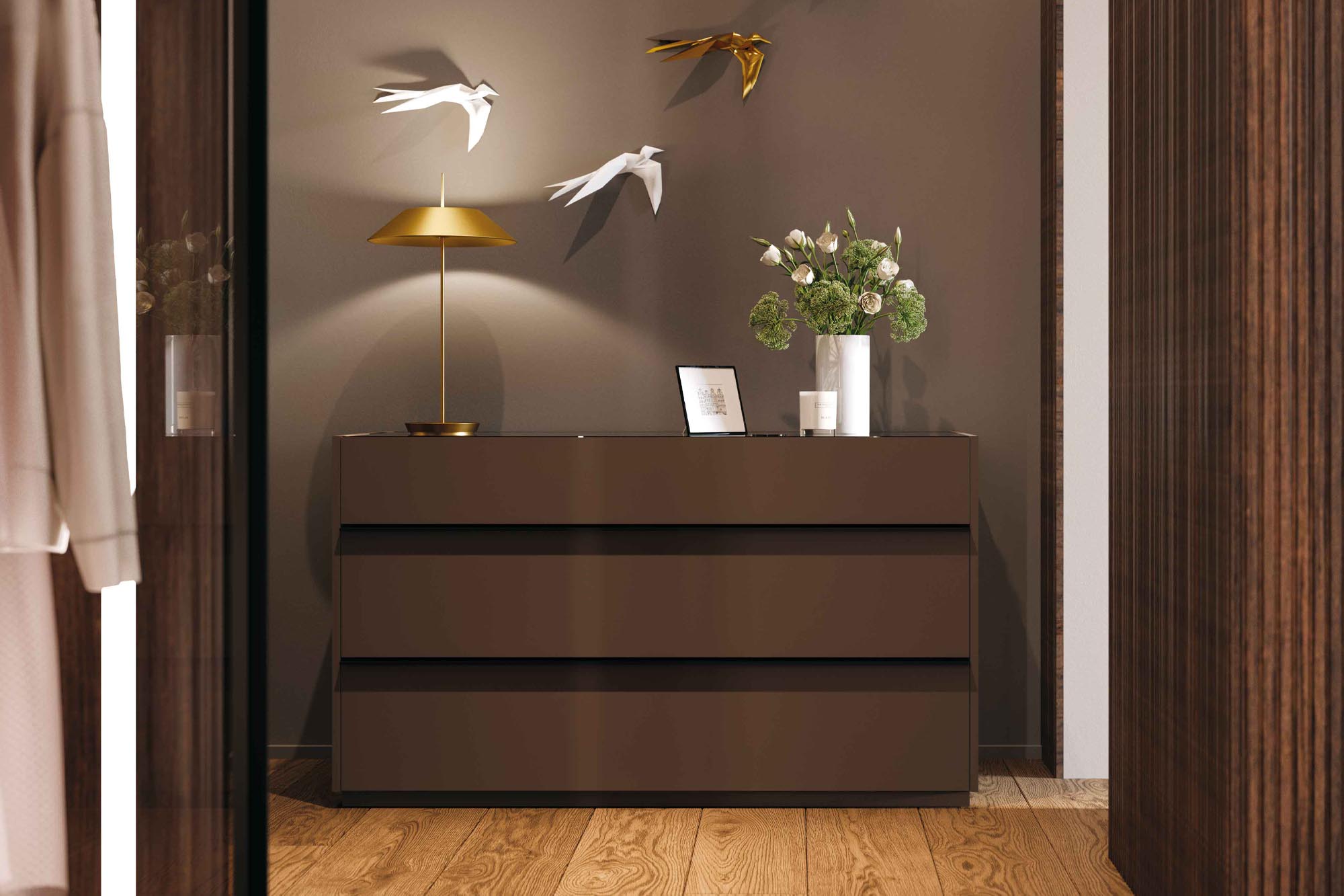 Comò moderno a tre cassetti modula-night-2501 - La Casa Moderna
