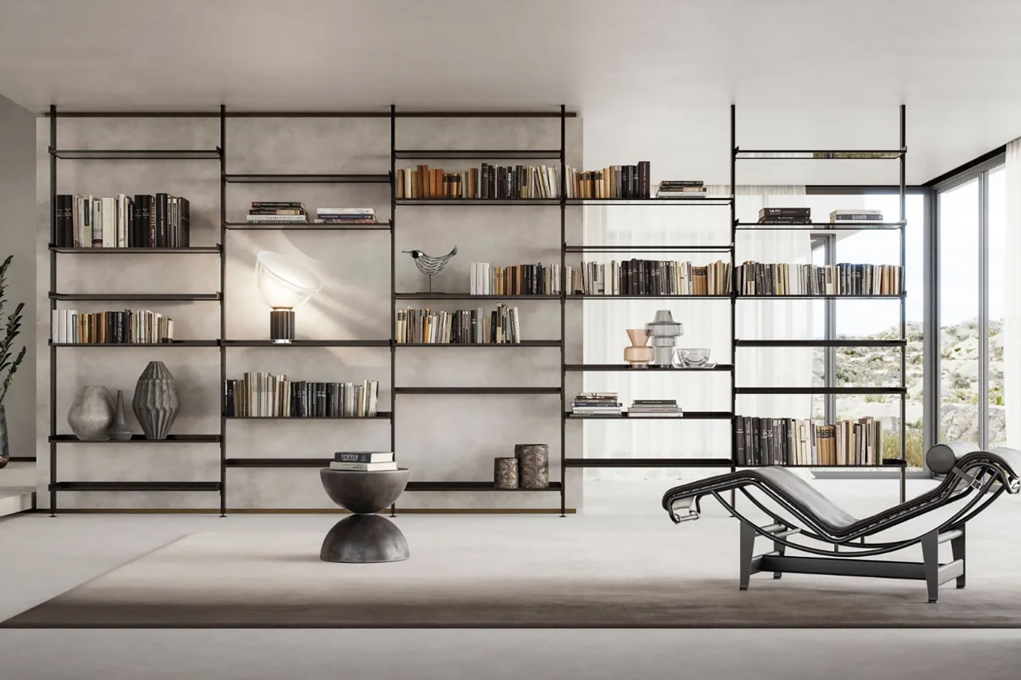 Libreria moderna con montanti fissi dove - La Casa Moderna