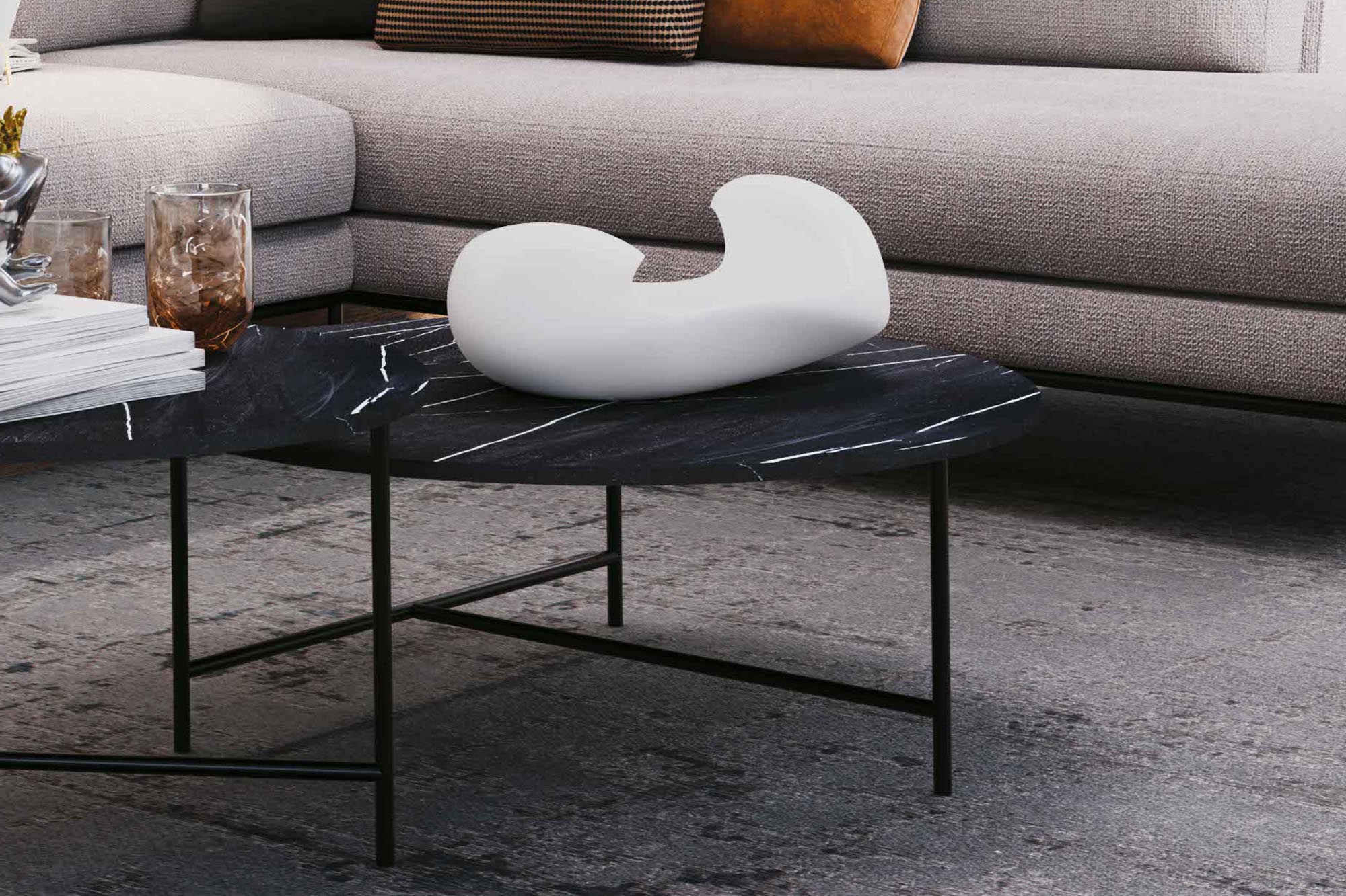 Centrotavola in ceramica bianca - La Casa Moderna