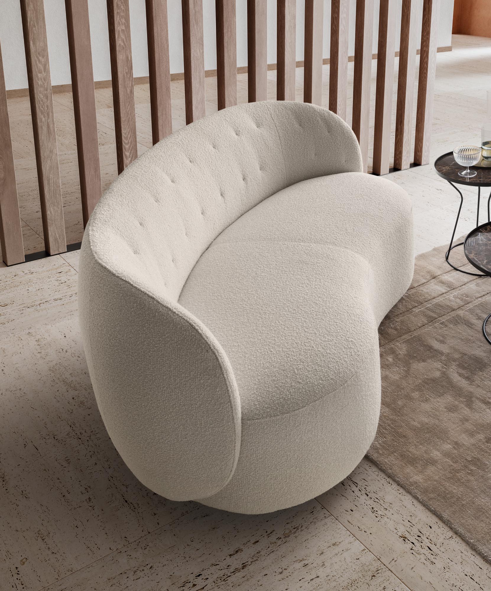 Divano fisso in tessuto sfoderabile Maud - La Casa Moderna