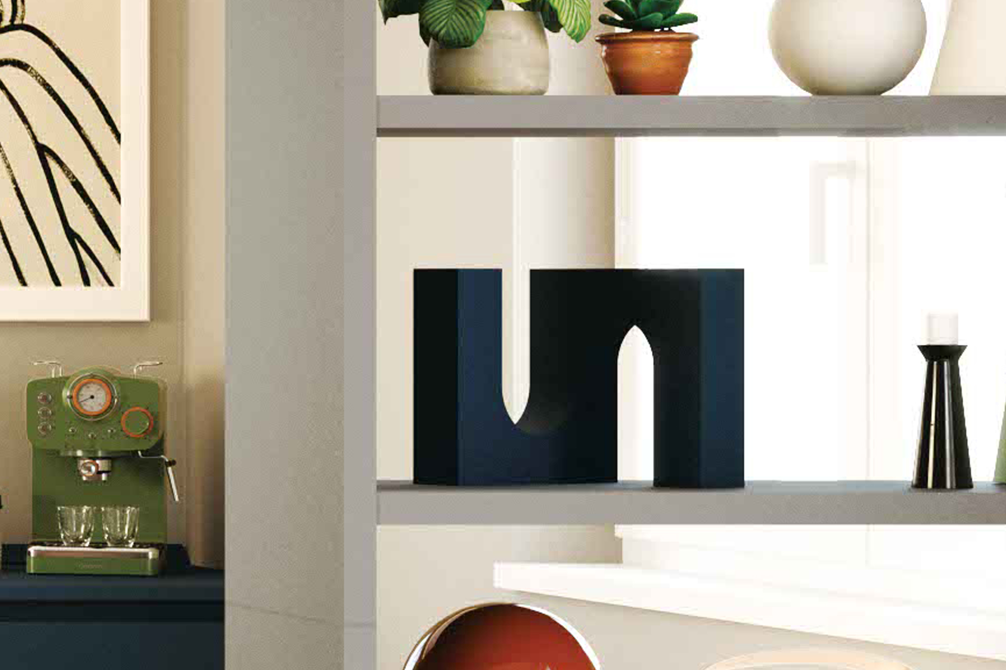 Oggetto in ceramica smaltata bianco opaco - La Casa Moderna