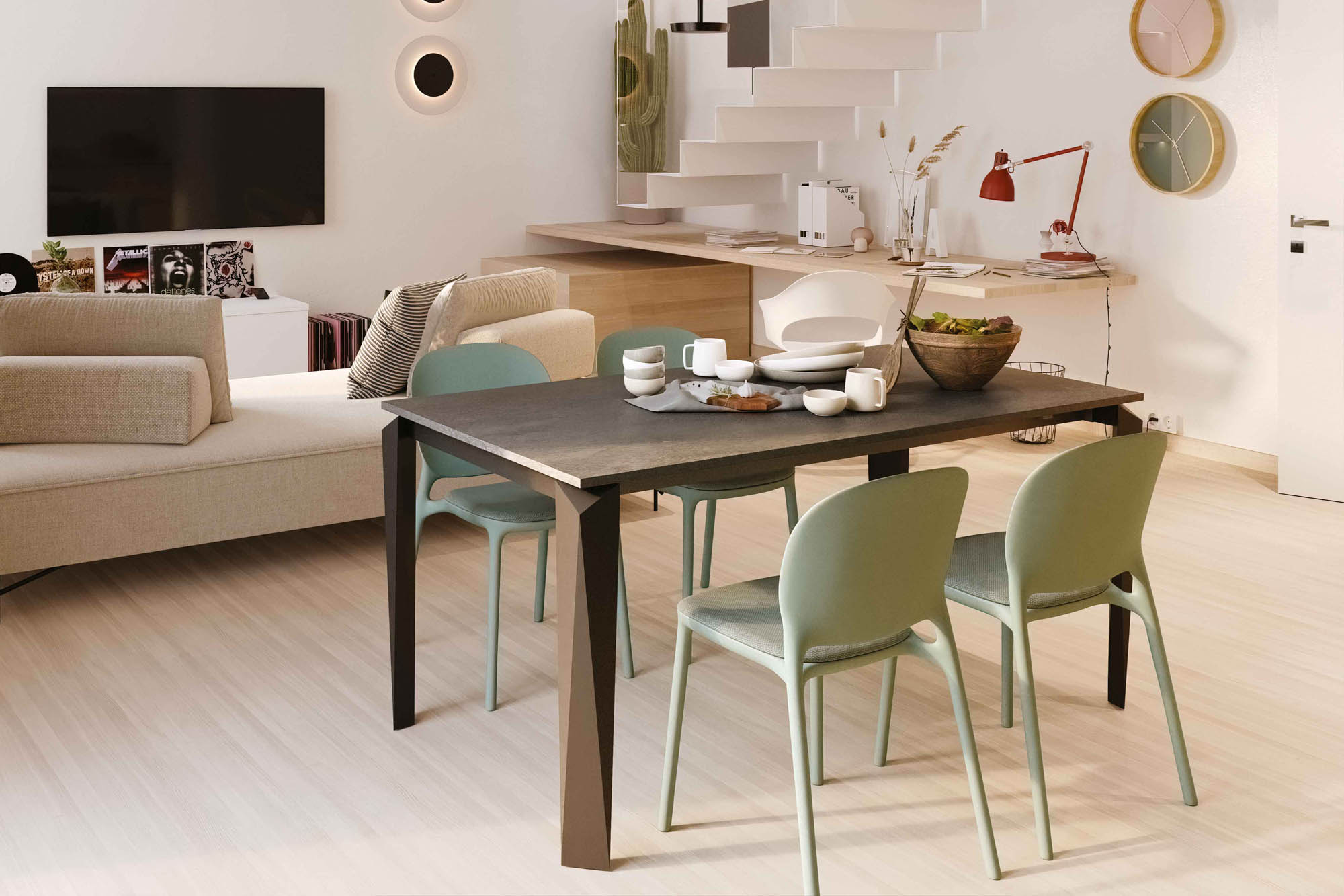 Tavolo allungabile con due allunghe 160/250 - La Casa Moderna