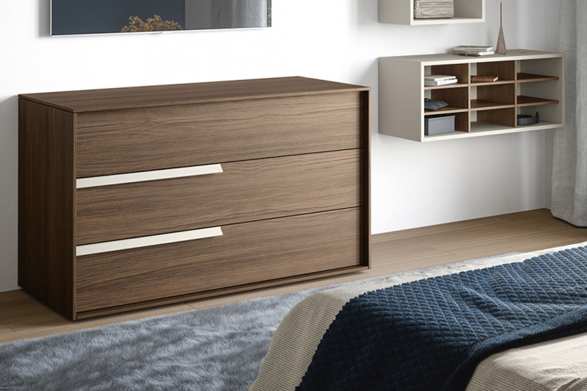 Como 3 cassetti con maniglia e push pull - La Casa Moderna