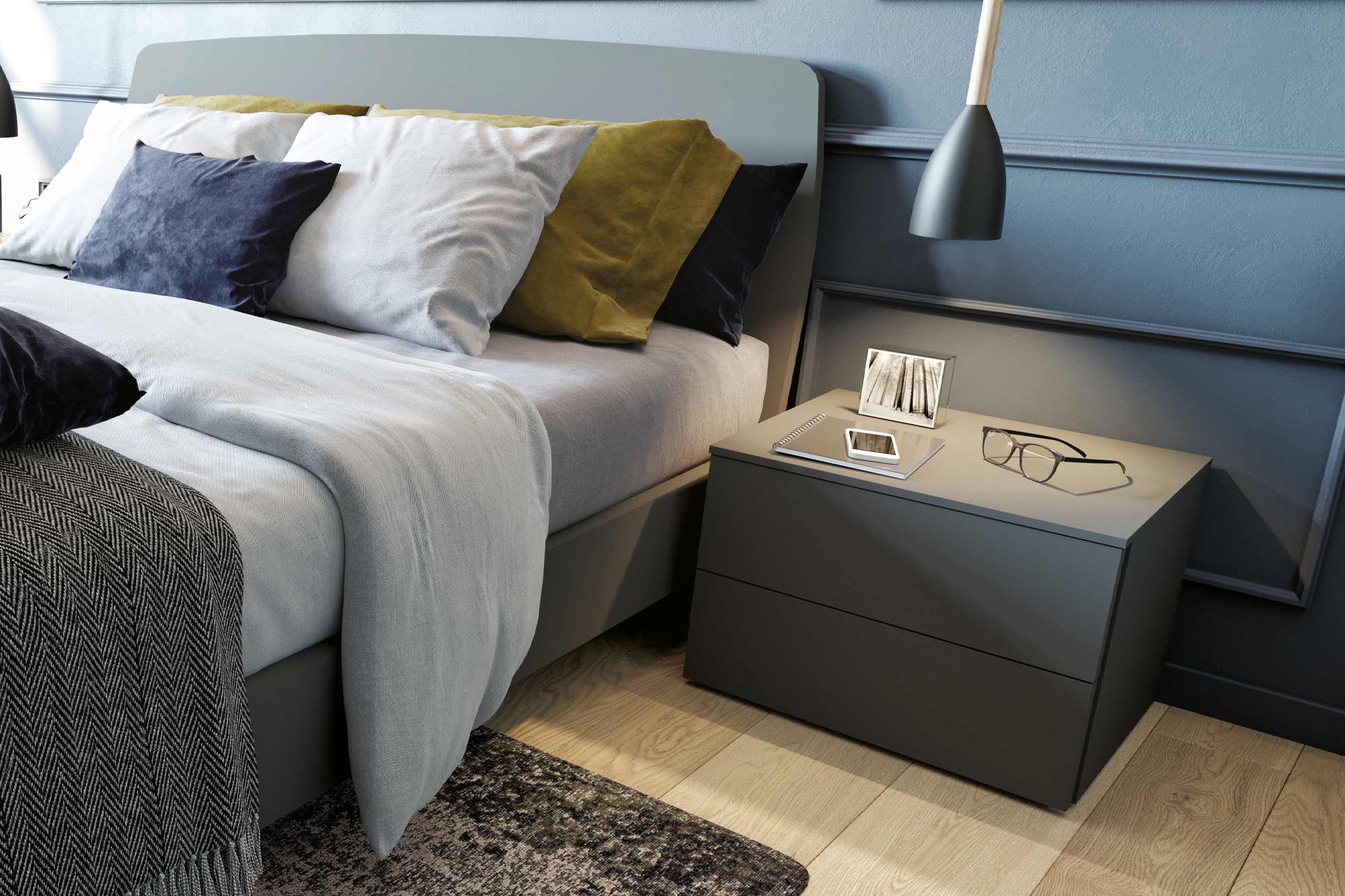 Comodino compatto in nobilitato - La Casa Moderna