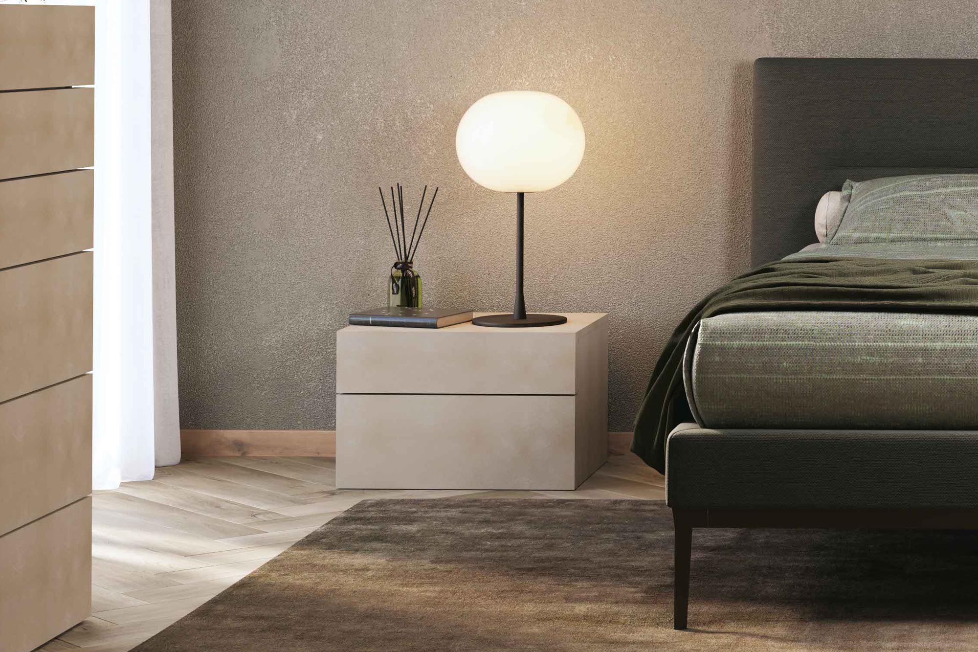 Comodino con 2 cassetti di altezza diversa Modula Night 2502 - La Casa Moderna