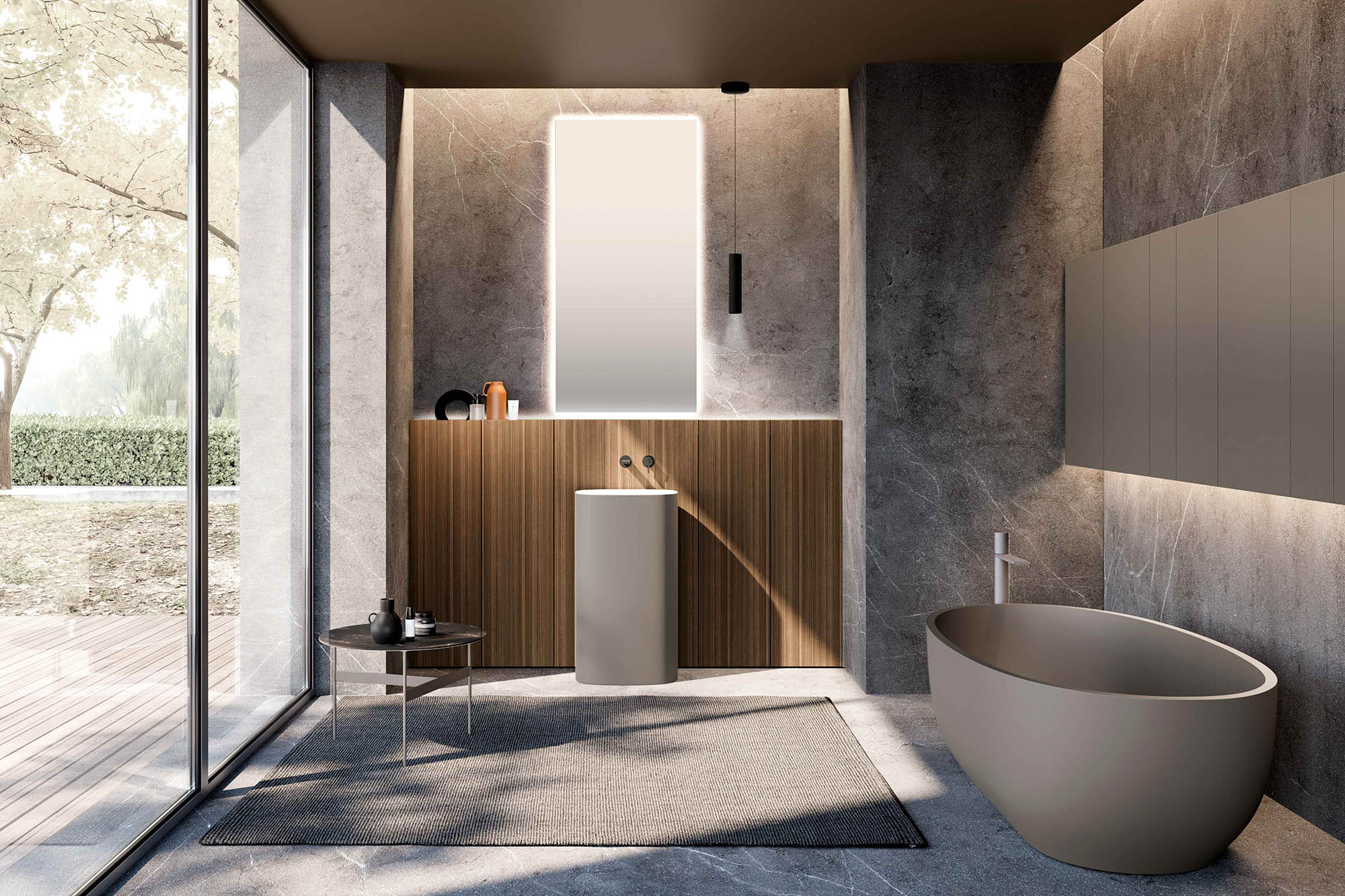 Composizione bagno Flow 2504 con lavabo freestanding - La Casa Moderna