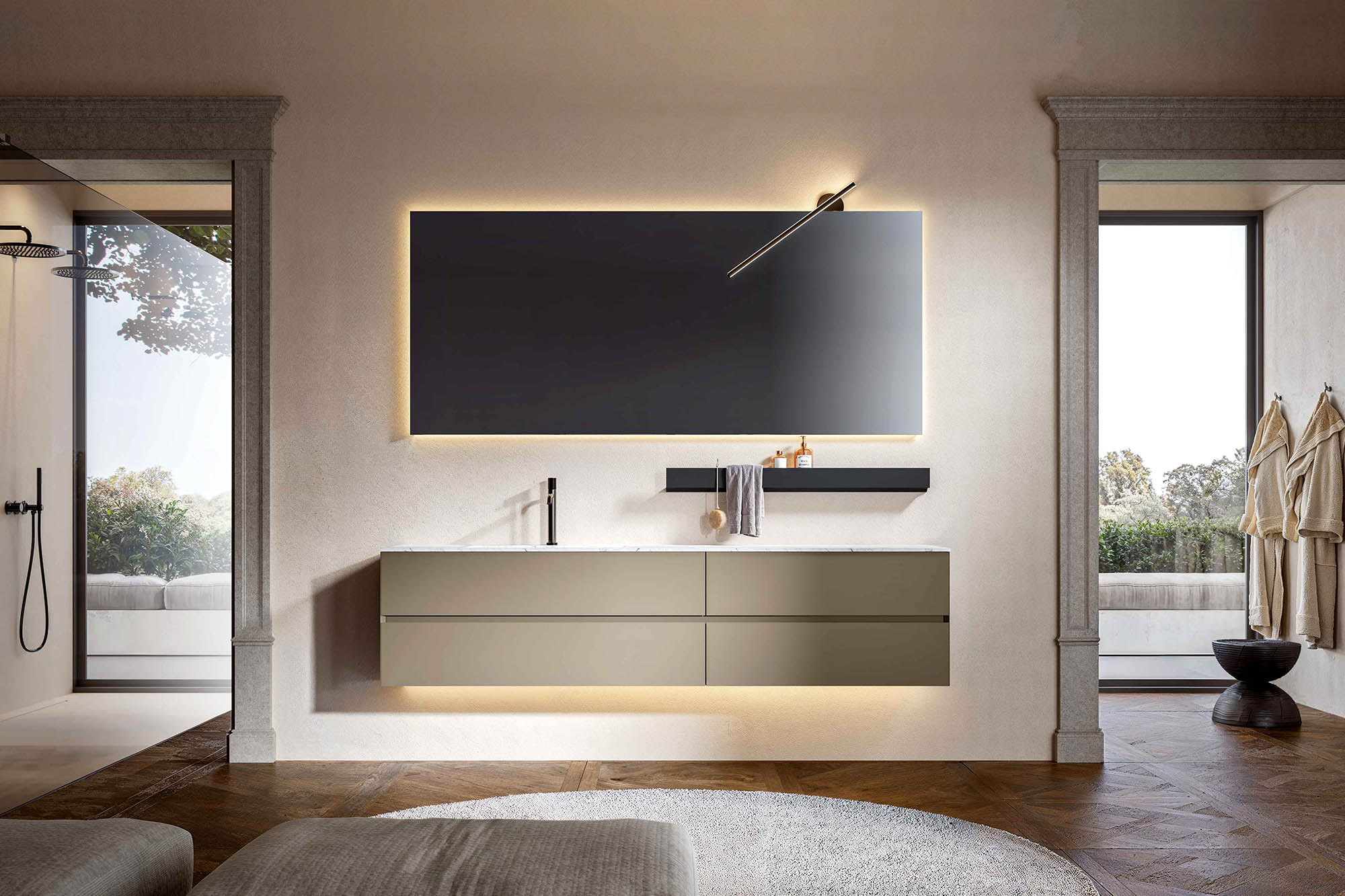 Composizione bagno laccato opaco - La Casa Moderna