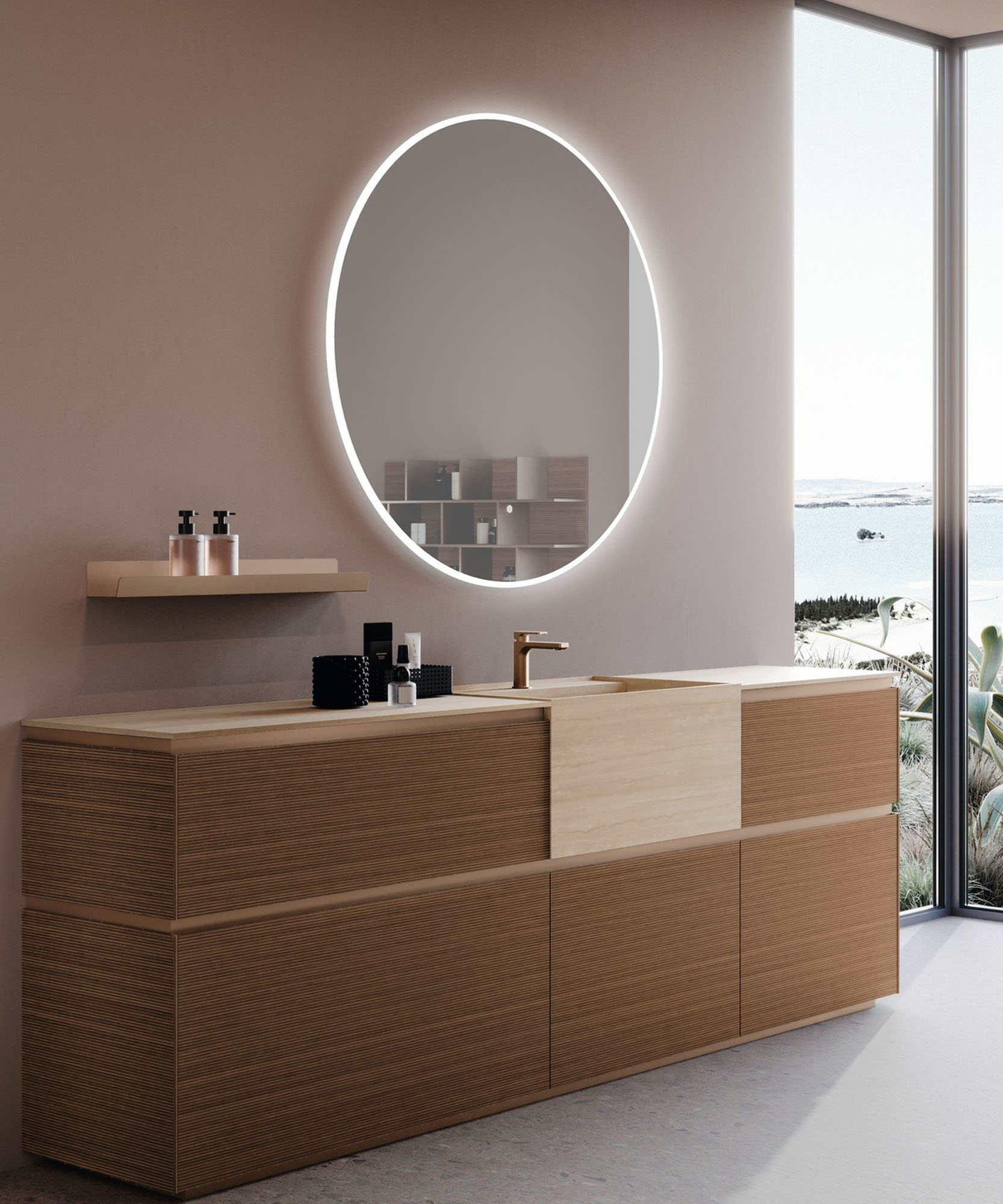 Composizione bagno a terra Flow 2502 - La Casa Moderna