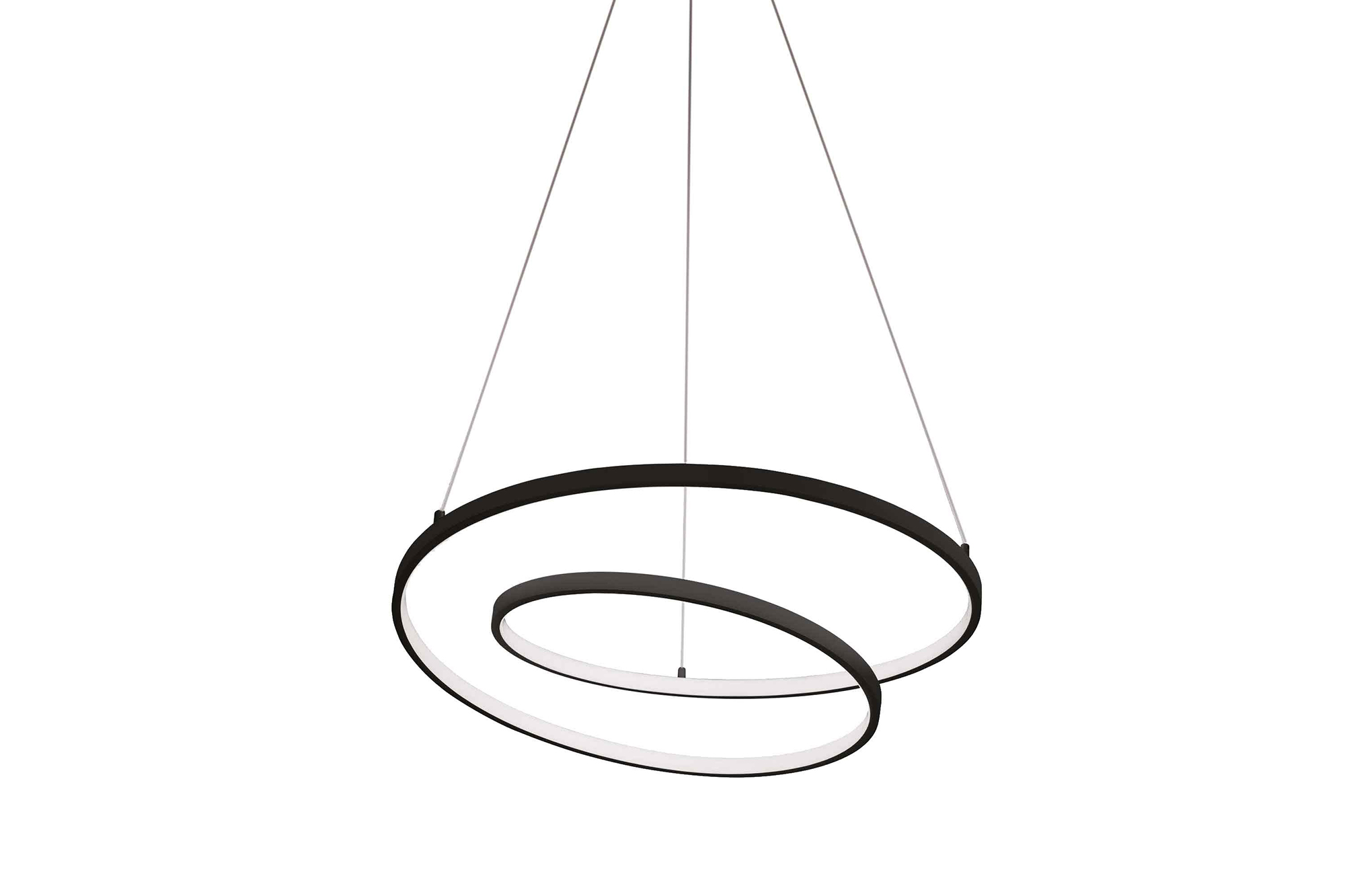 Lampada a sospensione in metallo e gomma -La Casa Moderna