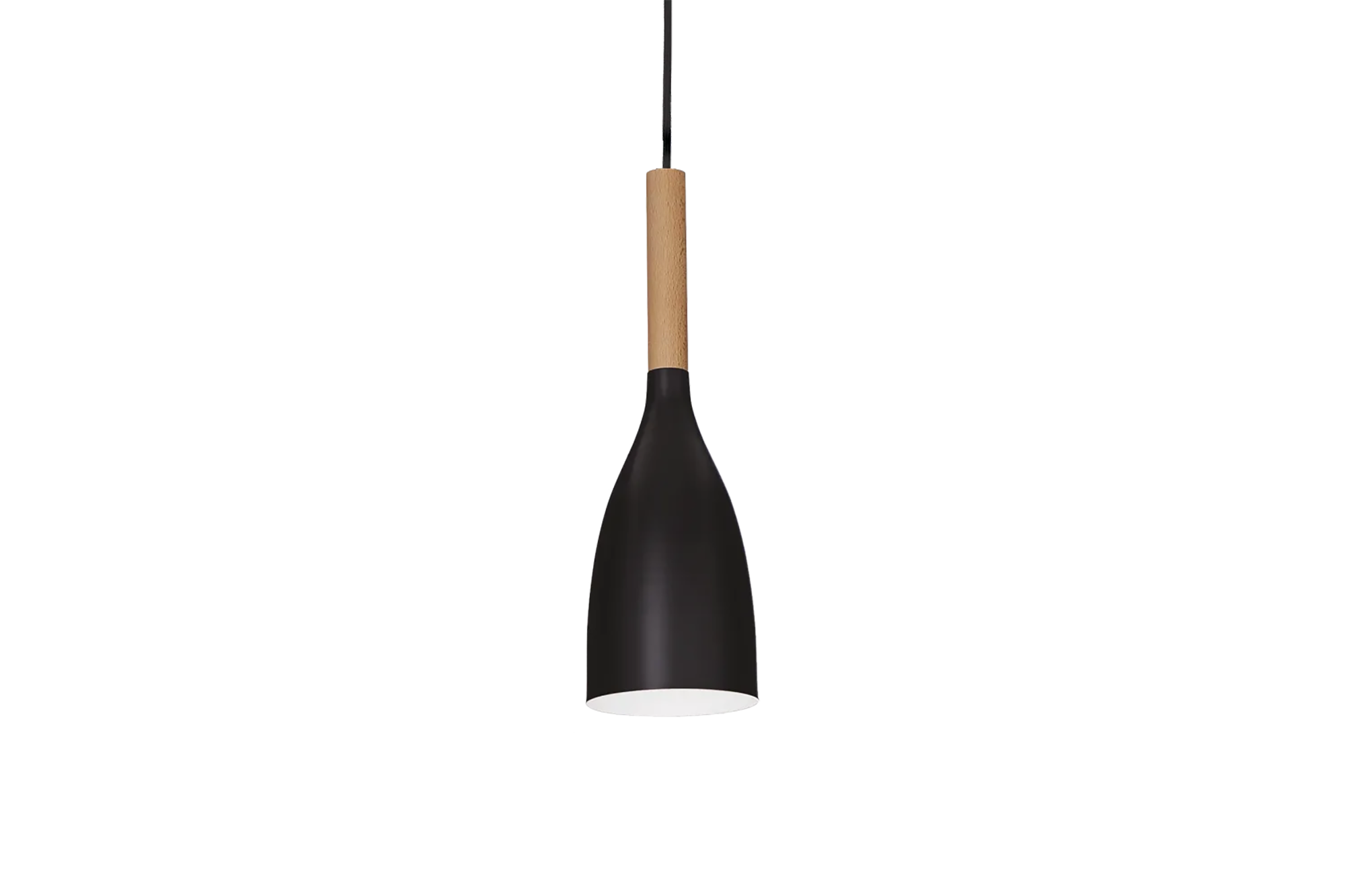 Lampada a sospensione in metallo e legno - La Casa Moderna
