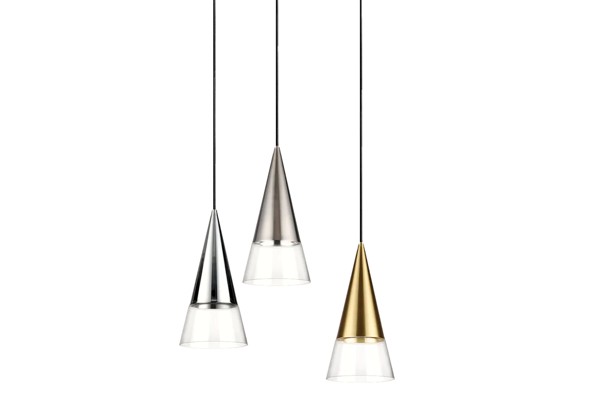 Lampada Led in metallo e vetro soffiato - La Casa Moderna