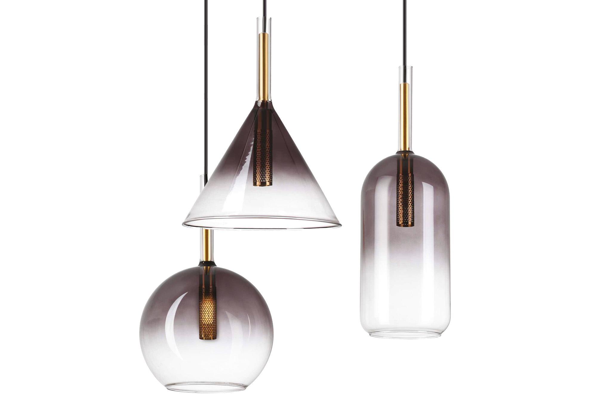 Set di lampade in vetro trasparente - La Casa Moderna