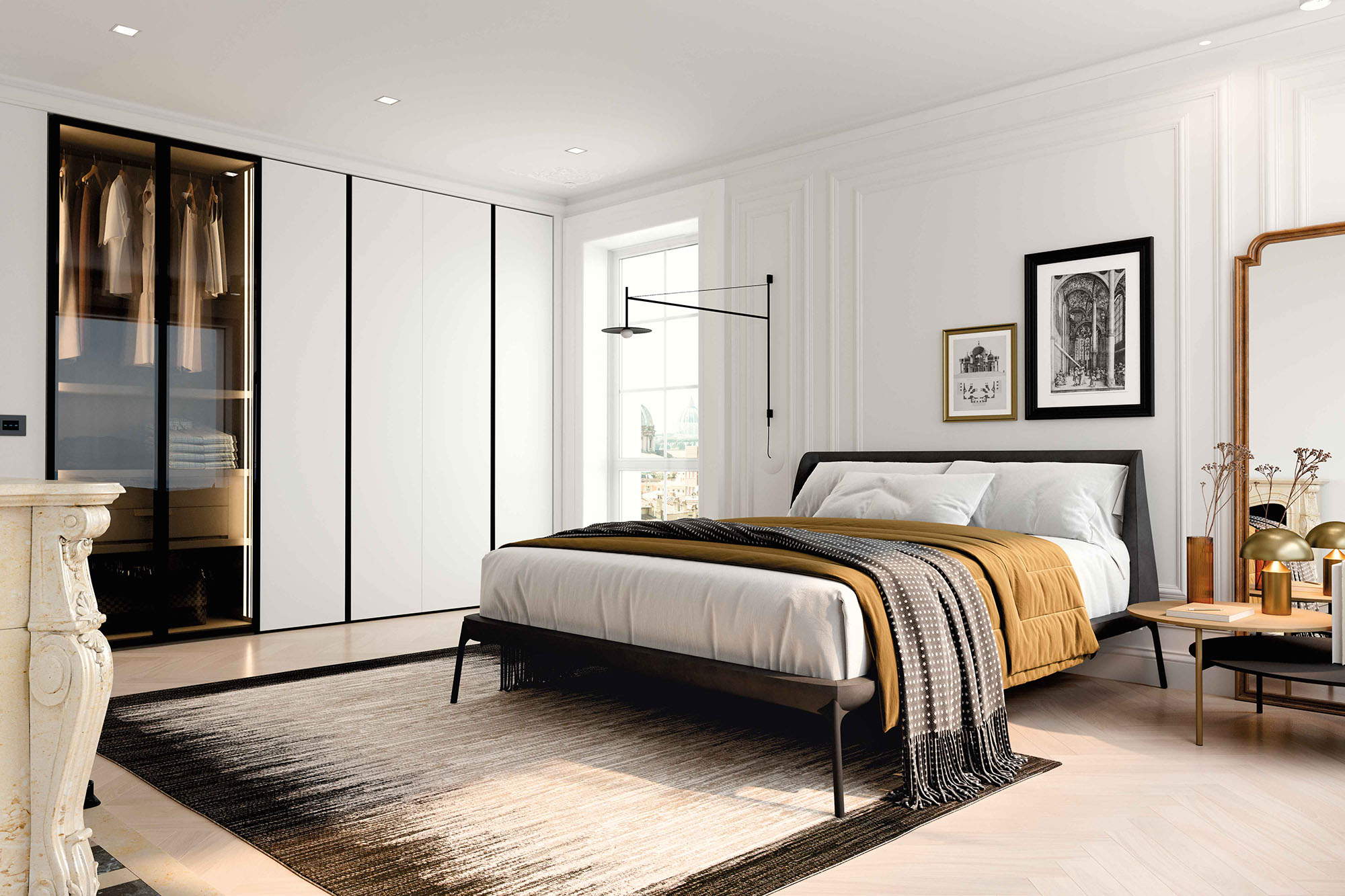 Letto Sfoderabile con piedi in metallo - La Casa Moderna