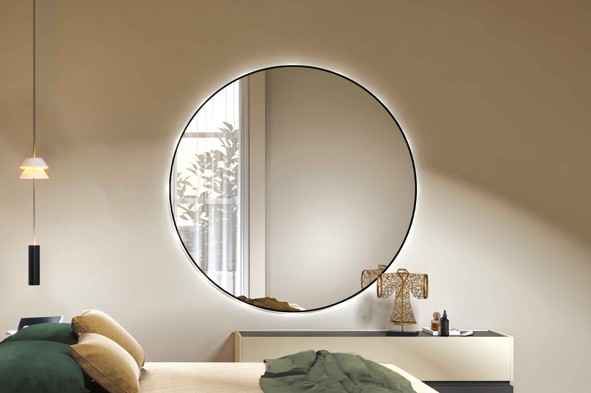 Specchiera rotonda a led - La Casa Moderna