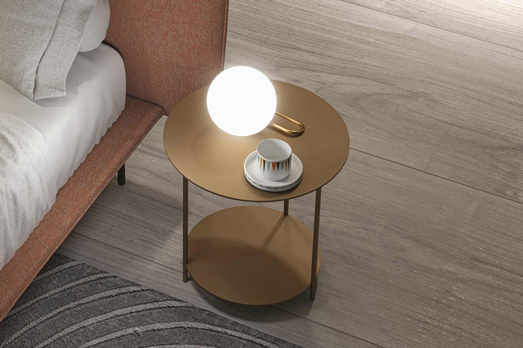 Tavolino con doppio piano rotondo - La Casa Moderna