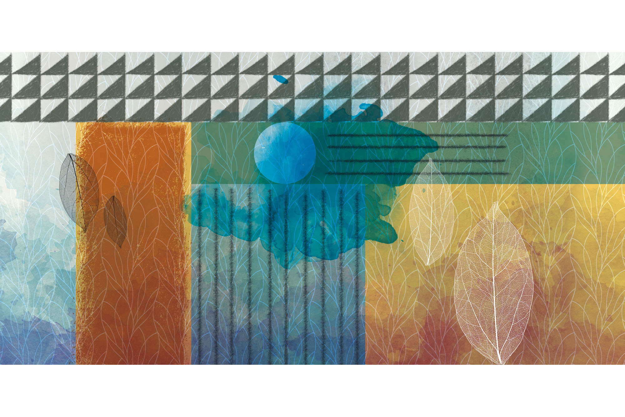 Carta da parati Geoleaf - La Casa Moderna