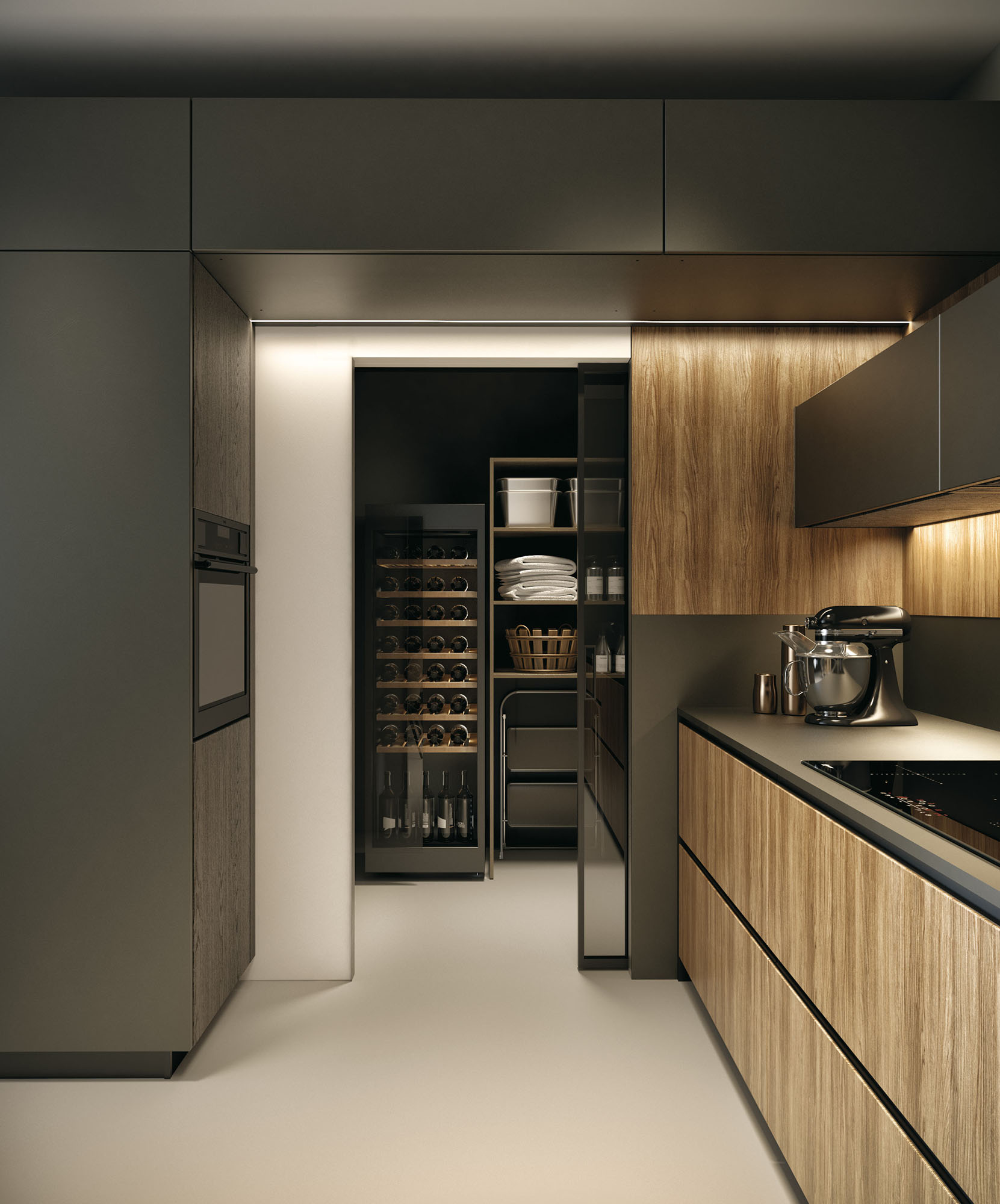 Cucina ad angolo con parete di chiusura Sistematica 2212 - La Casa Moderna