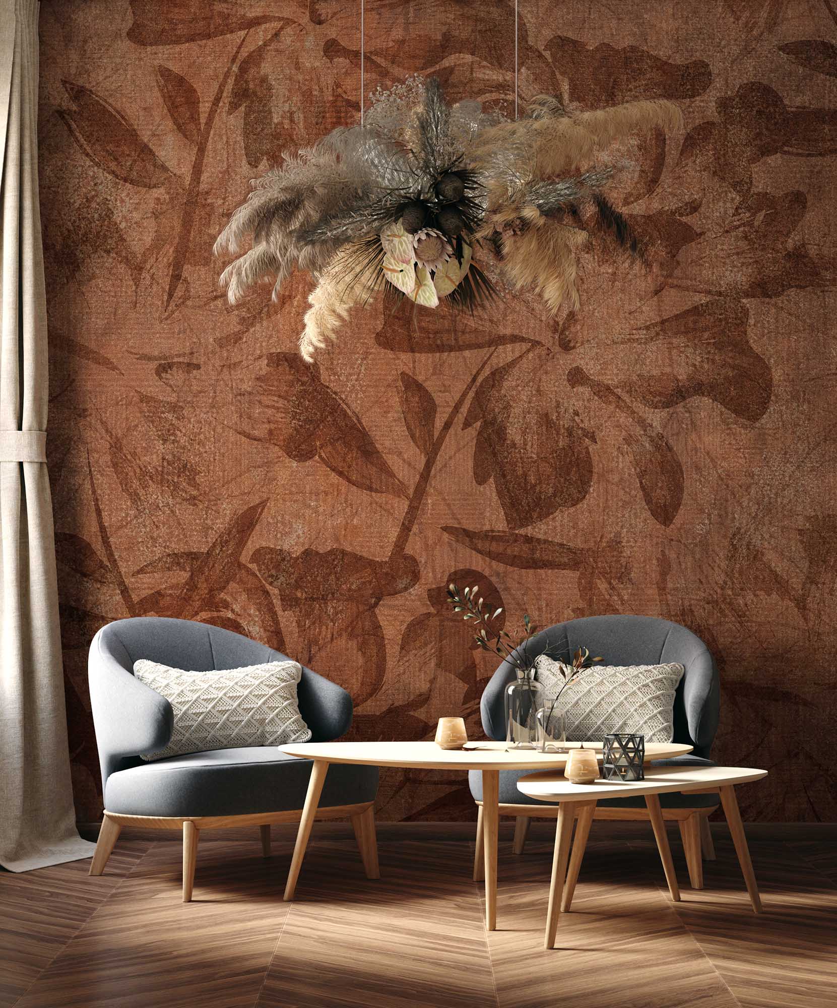 Carta da parati Flowers Drawing - La Casa Moderna