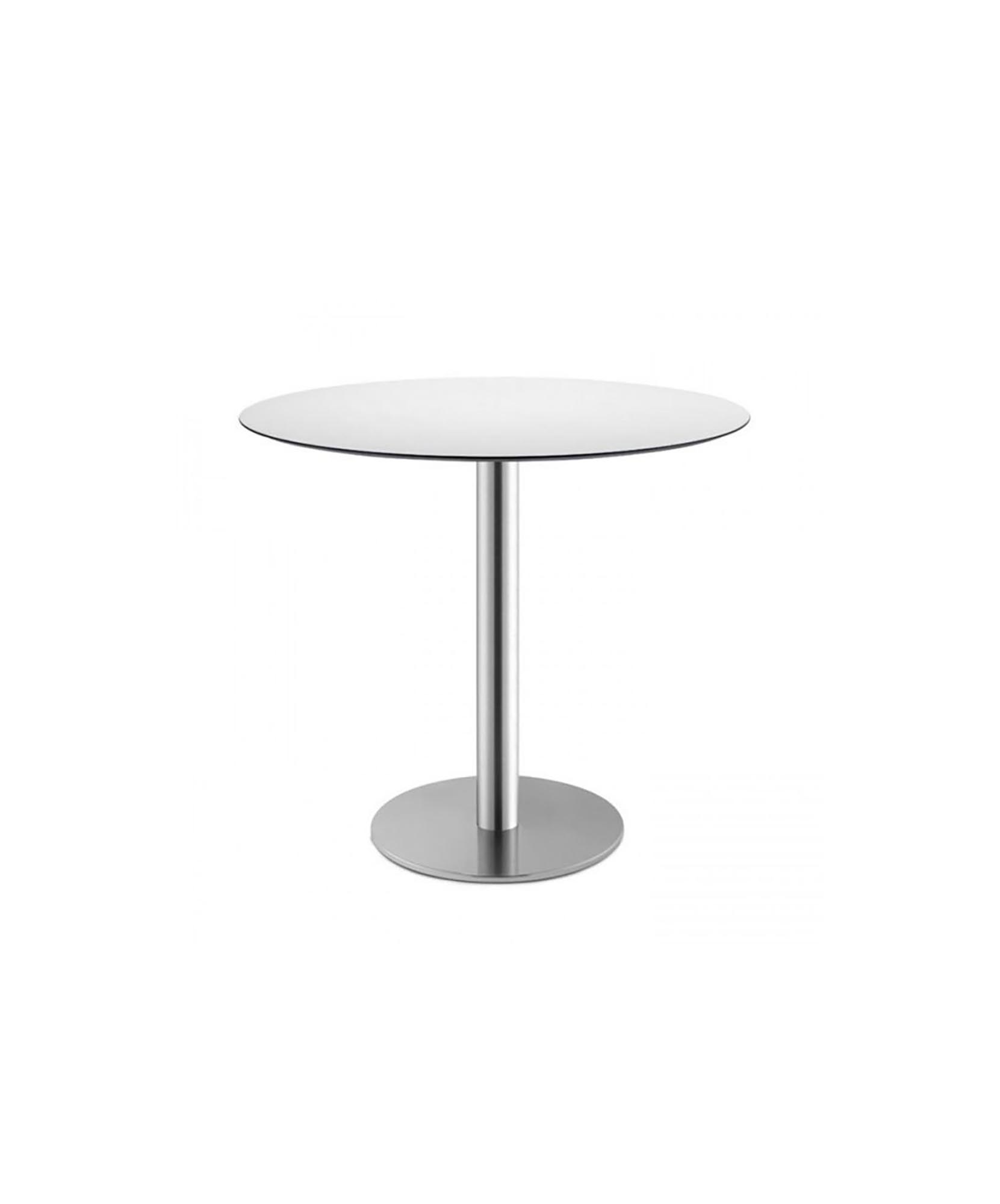 Tavolo rotondo bianco con base in metallo D.90 - La Casa Moderna