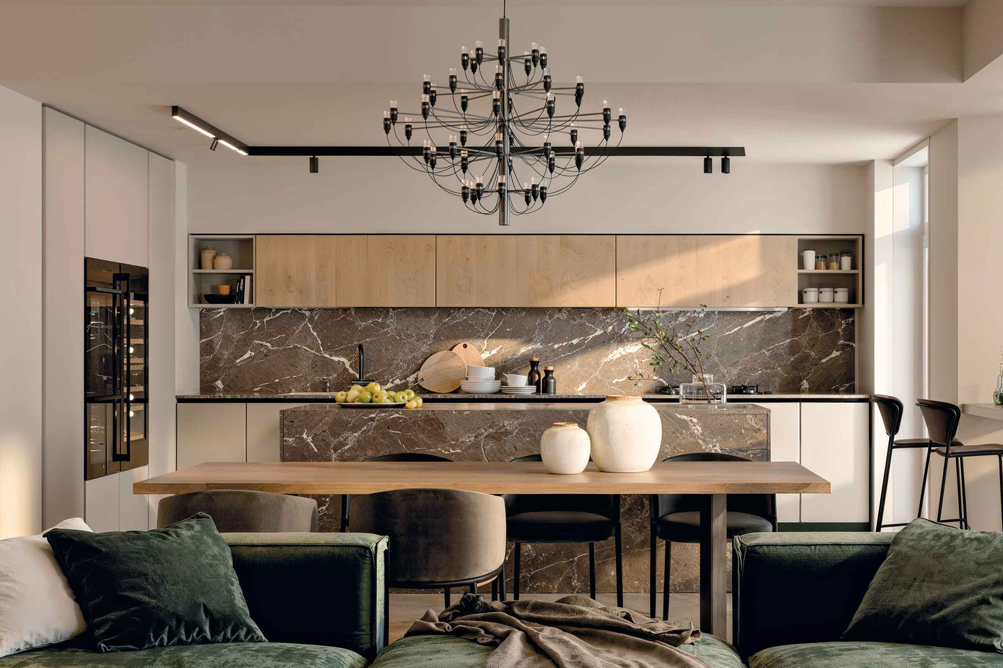 Cucina ad Isola effetto legno Pratica 2601 - La Casa Moderna