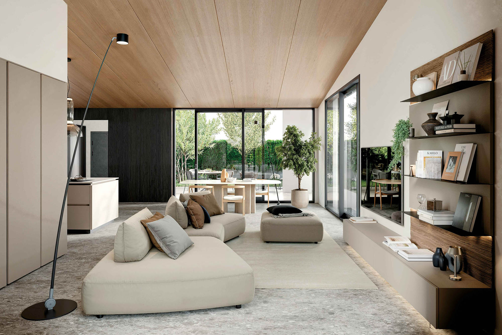 Divano componibile con bordo personalizzabile Calden - La Casa Moderna