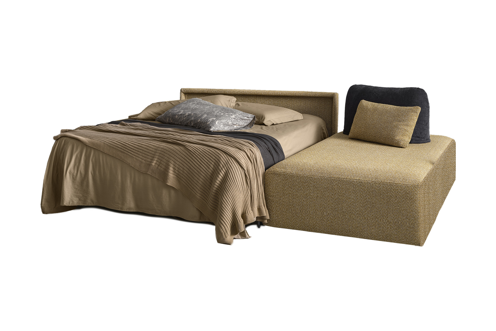 Divano letto con penisola e contenitore sasa - La Casa Moderna