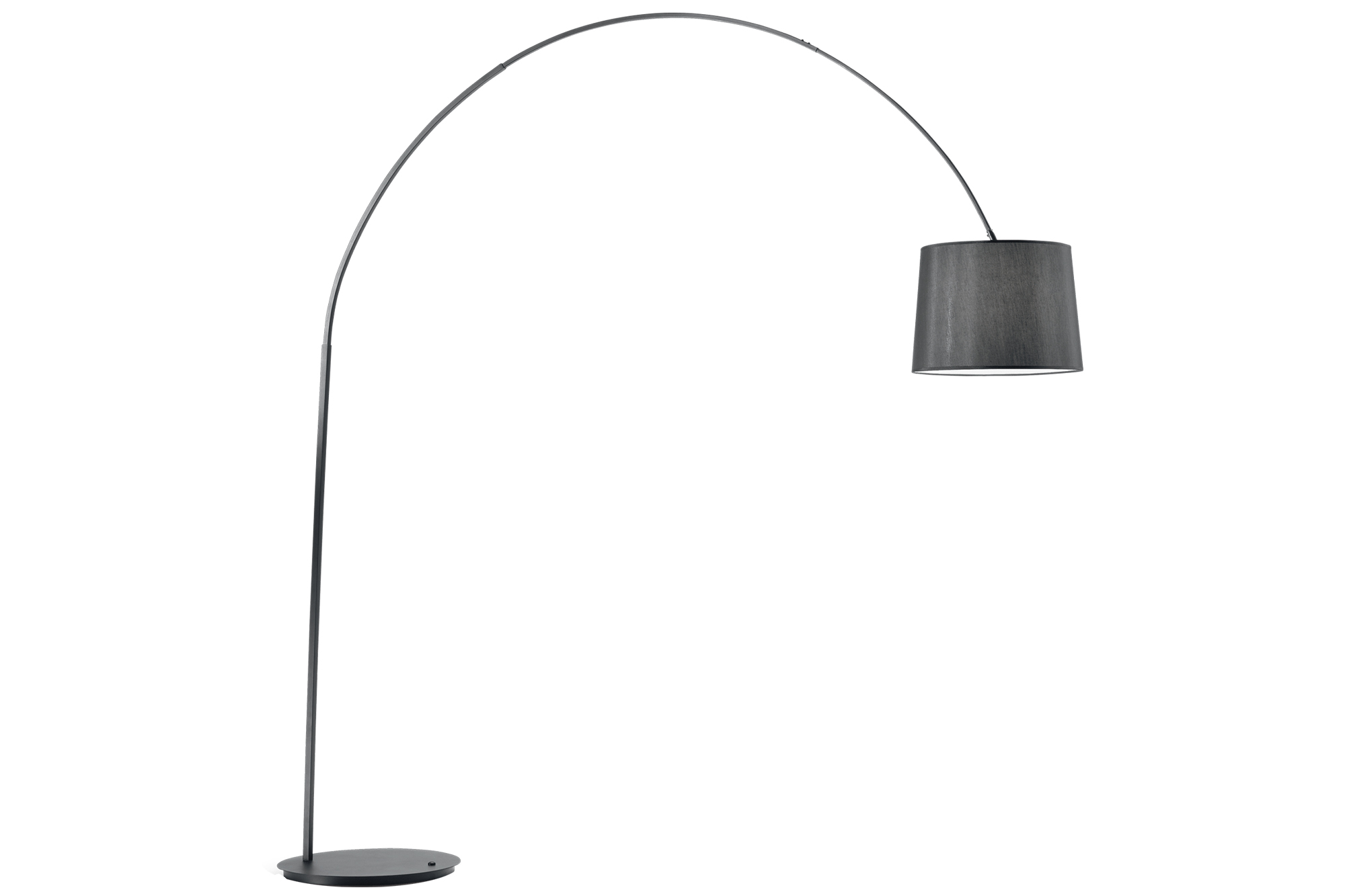 Lampada ad arco con paralume in tessuto iddo - La Casa Moderna