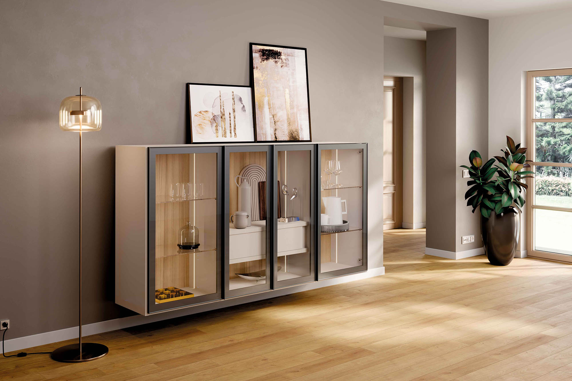 Madia sospesa ante in vetro Global Day 2605 - La Casa Moderna