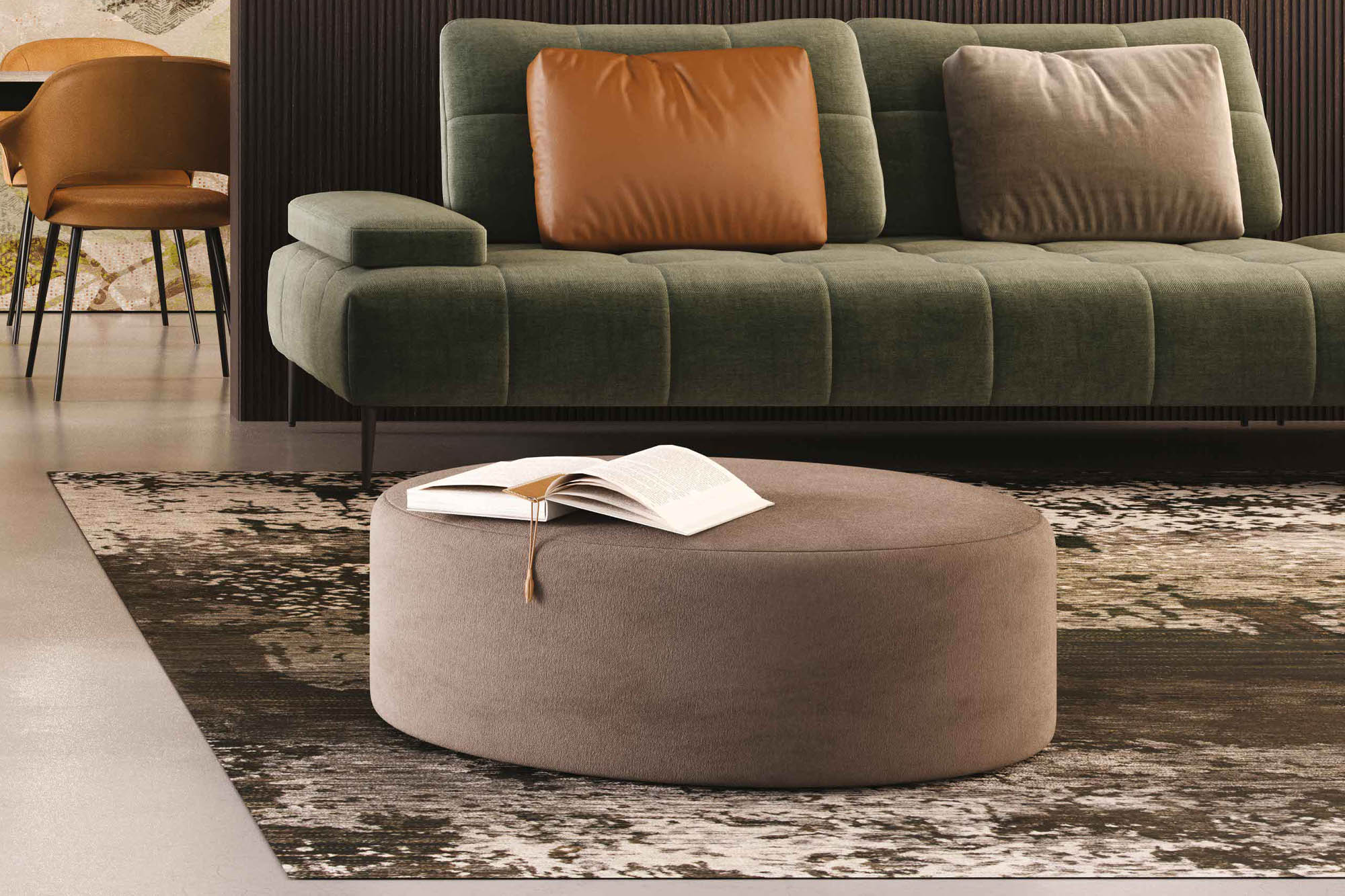 Pouf rotondo sfoderabile nolo - La Casa Moderna