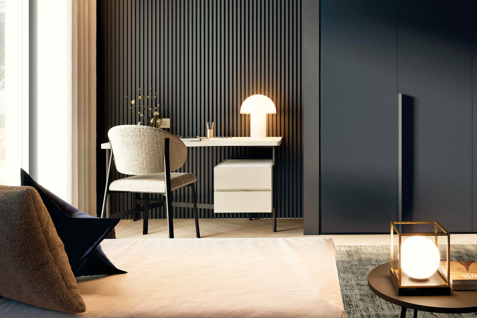 Scrittoio moderno con cassettiera sade- La Casa Moderna