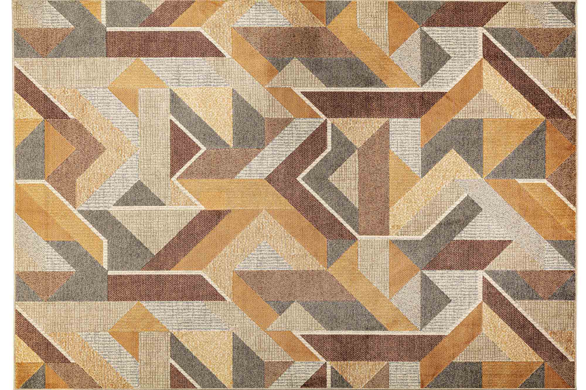 Tappeto geometrico in poliestere riciclato - La Casa Moderna