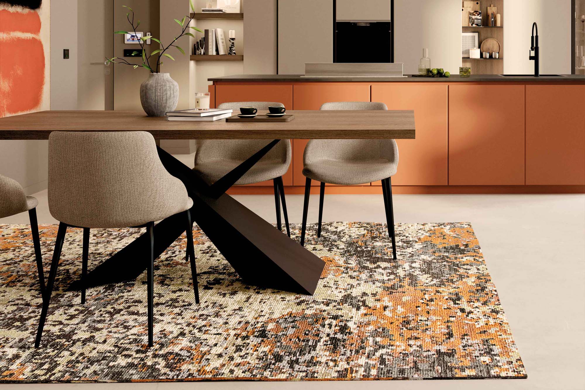 Tappeto astratto grigio sivi 4 - La Casa Moderna