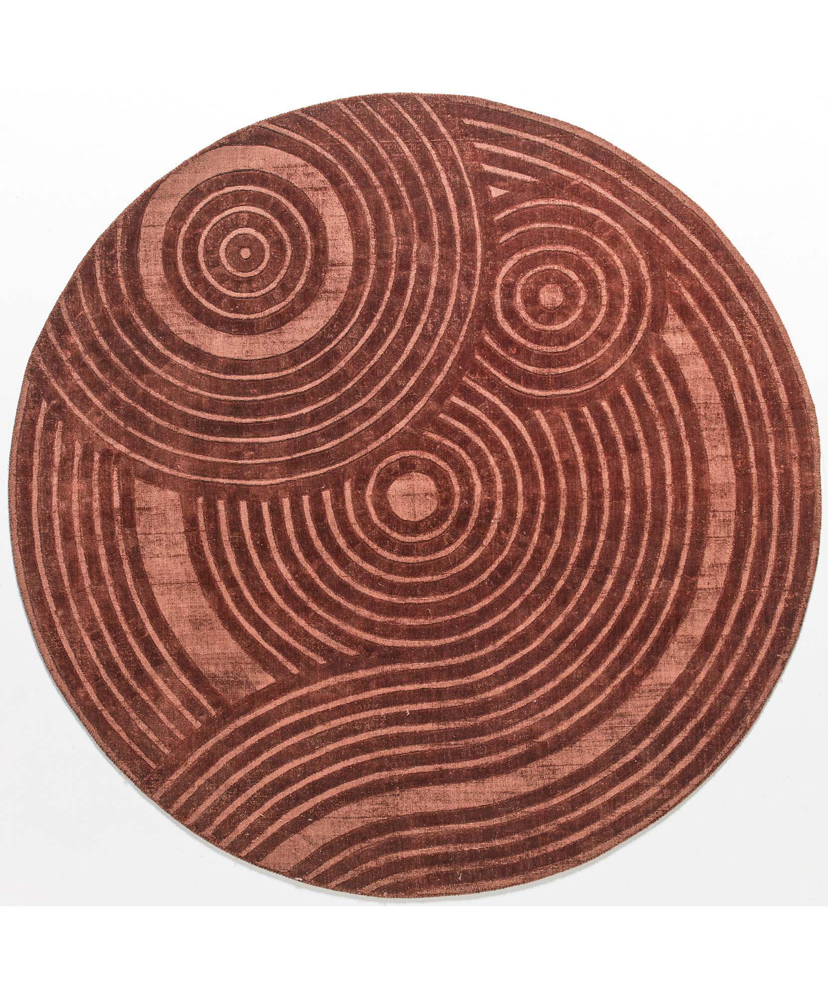 Tappeto rotondo in viscosa e cotone size-r - La Casa Moderna