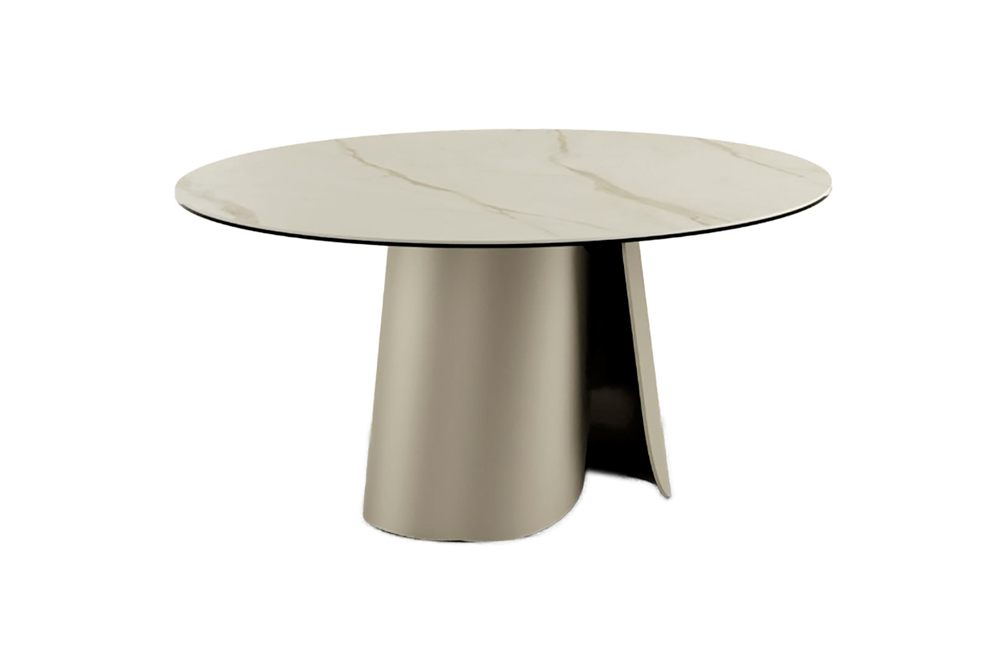 Tavolo in vetroceramica rotondo zafu - La Casa Moderna