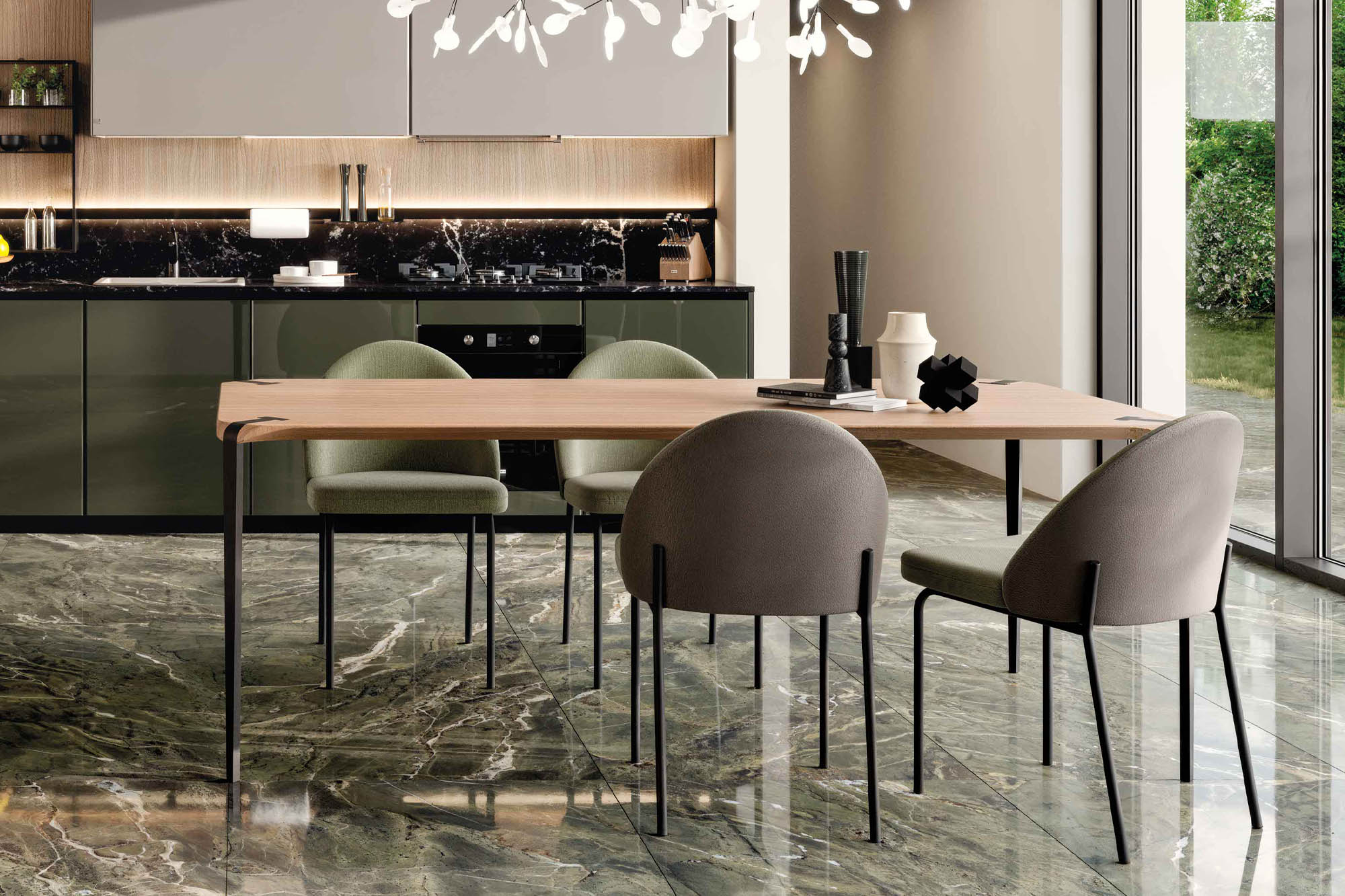 Tavolo in legno massiccio spazzolato alli- La Casa Moderna