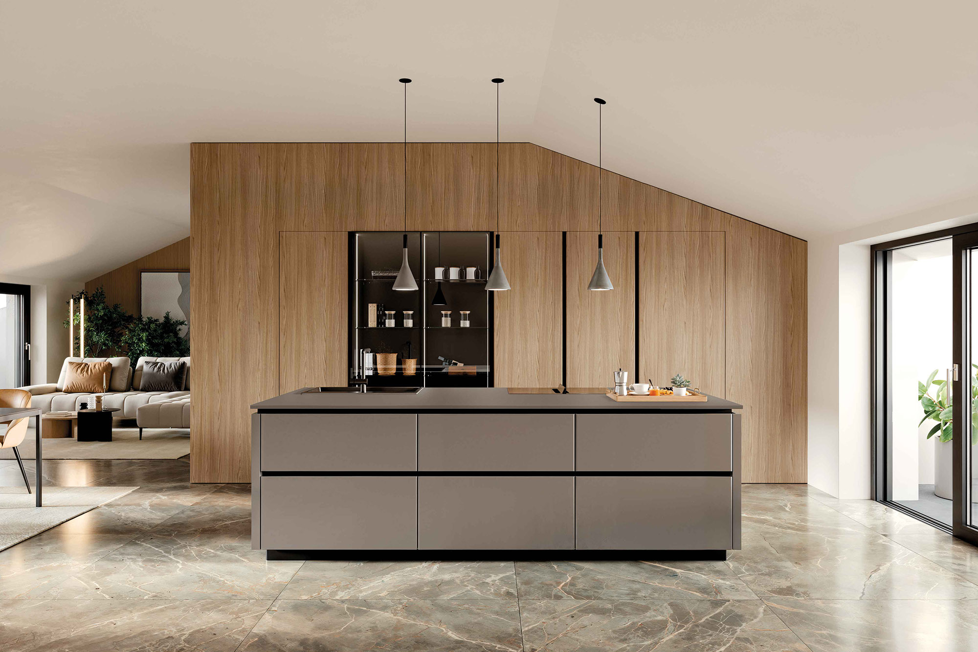 Cucina con isola Pratica 2608 - La Casa Moderna